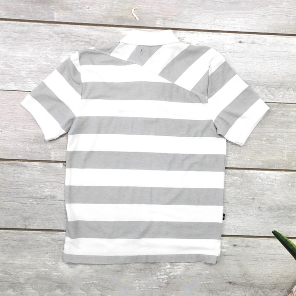 VOLCOM WMNS MULLIGAN GRAY/WHT STRIPE PIQUE POLO - Picture 6 of 6